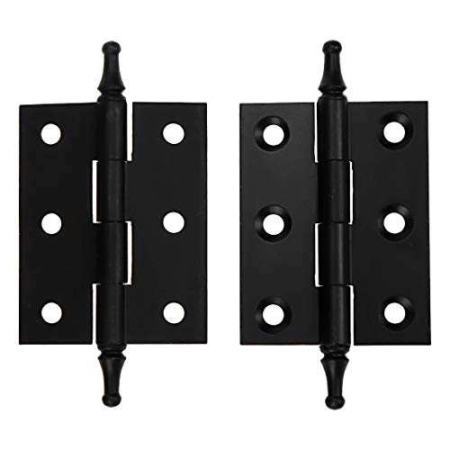 2 Inch Folding Butt Hinges, Matte Black, 2Pcs - color: Matte Black, size: 2 Inches