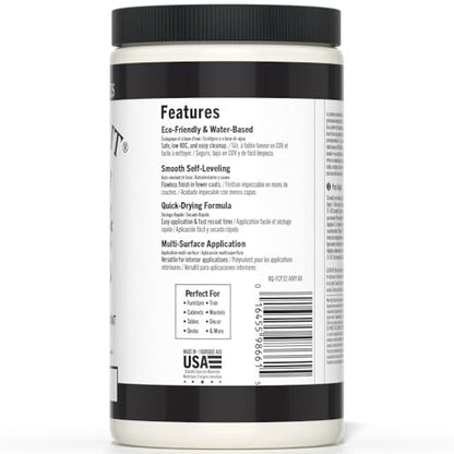 Retique It Chalk Furniture Acrylic Paint by Renaissance DIY, 32 oz (Quart), 32 Fl Oz, White - color: 02 Ivory Tower - Antique White, size: 32 Fl Oz (Pack of 1)