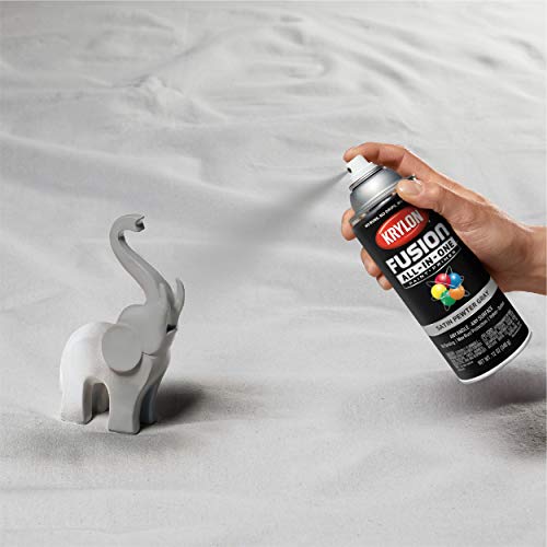 Krylon Fusion All-In-One Satin Spray Paint & Primer, Pewter Gray - 1 Each - color: Pewter Gray, size: 1 Count (Pack of 1), style: Satin
