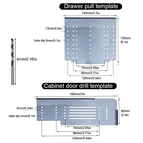 Cabinet Pull/Knob Hardware Template Tool - Plastic Pull/Knob Templates