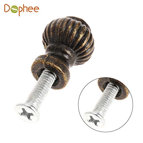 dophee 6Pcs Small Pumpkin Pattern Cabinet Knobs with Screws, 0.55" x 0.75"