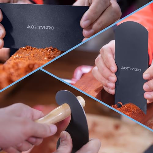 3PCS Cabinet Card Scrapers, High-Strength Blue Spring Steel Woodworking Tools for Engraving, Deburring, Polishing & Contour Sanding - size: Set D