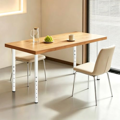 Jahof Adjustable Table Legs 22-36 inch (55-90 cm), Ø42/38 mm (4, White) - color: White