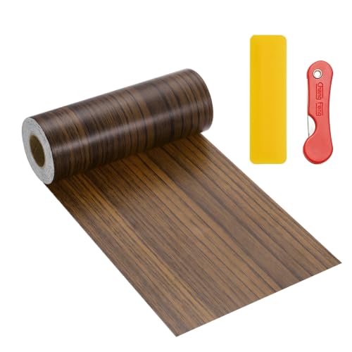 uxcell Wood Grain Repair Tape,5.9" x33ft Grain Repair Patch,Ebony - color: Ebony, size: 5.9 Inch x 33 ft