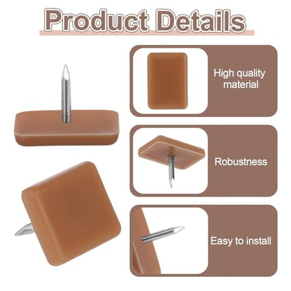 30 Pcs Tack-in Drawer Glides Drawer Slides 17×12mm Tack Glide for Repairing Dressers,Making The Drawers Slide Smoothly and Evenly