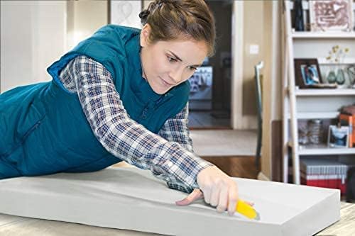 AK Trading CO. Professional 3" Thick, 18" Wide X 72" Long Regular Density Upholstery Foam, White - size: 3" H x 18" W x 72" L
