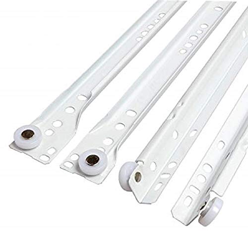 Laurey 10514 - White Bottom Mount Euro - Drawer Slide - 14 Inch - Pair