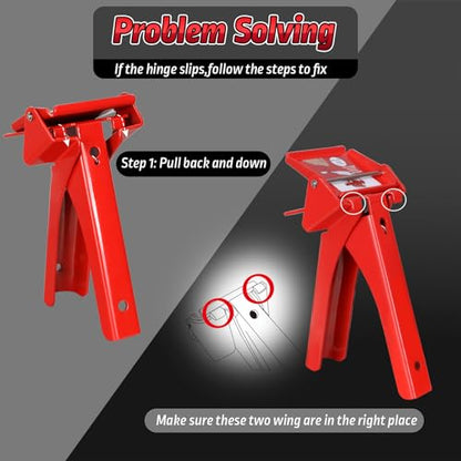 Silicone Dispenser for RTV Tube, 71006 Efficient and Easy Control Tube Extrusion Tool,Maximize Squeeze 94% Material Out Tool (Red), 2.5" Industrial Size - color: Red