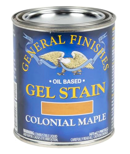 General Finishes Oil Base Gel Stain, 1 Pint, Colonial Maple - color: Colonial Maple, size: 1 Pint
