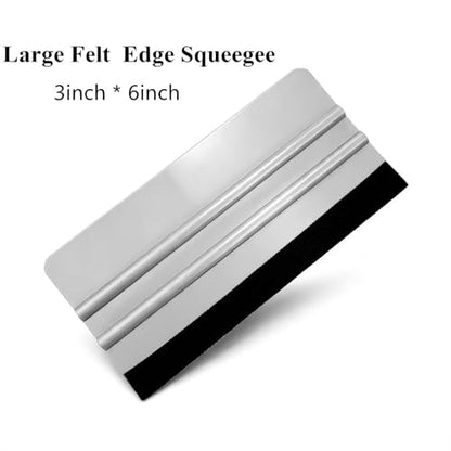 3 Piece Felt Edge Squeegee, 4inch - 5inch - 6inch Vinyl Wrap Squeegee, Scratch-Free for Decals, Adhesive Vinyl, Window Film, Wallpaper - color: Three Colors