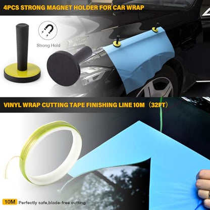 Gomake 10M Knife Less Vinyl Wrap Tools Kit Window Tint Tool Car Wrapping
