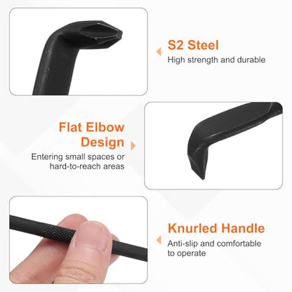 HARFINGTON Offset Screwdriver PH2/SL6 Phillips Slotted Head Right Angle 90 Degree Screw Driver Double Ended Z-type Hand Tool for Home Appliance Repair, Black