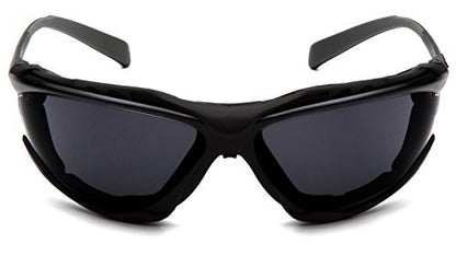 Pyramex Proximity Safety Glasses Eye Protection, Amber H2X Anti-Fog - color: Dark Gray H2max Anti-fog Lens/ Black Frame