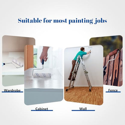 10Pcs 6 Inch Paint Rollers, Microfiber Covers with Roller Frame - size: 6 Inch Paint Roller Kit, 10 Pack