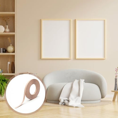 Birch Tape 0.47''X 50ft Roll of Plywood Edge Banding Veneer Flexible Pre-glued Natural Wood Color Tape for DIY & Professional Projects Furniture Restoration Repair