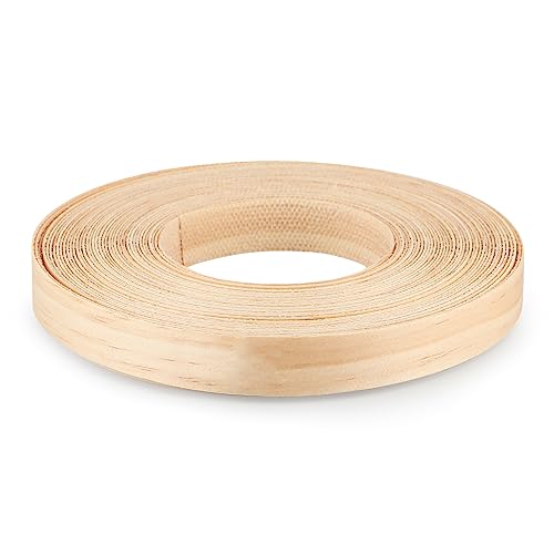 Skelang Pine Edge Banding, 3/4" X 50' Wood Strip Preglued, Iron on Veneer Edging Tape for Cabinet, Table, Door - size: 3/4" x 50'