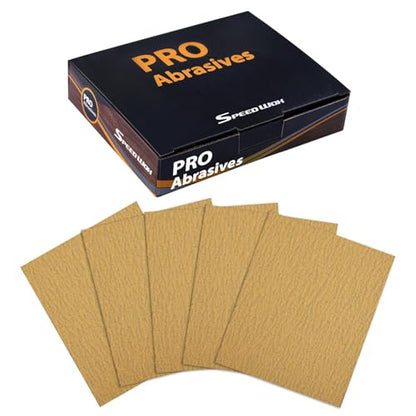 SPEEDWOX 1/4 Sheet Sandpaper Sheets 25PCS Premium Sand Paper 100 Grit Sanding Sheets 5.5" x 4.5" Sandpaper for Wood Metal Automotive Furniture Woodworking Clip-On, Hand Sanding Blocks - style: 100 Grits