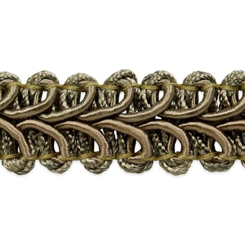 Gimp/Woven Braid Trim by The Yard (Grey) - color: Grey