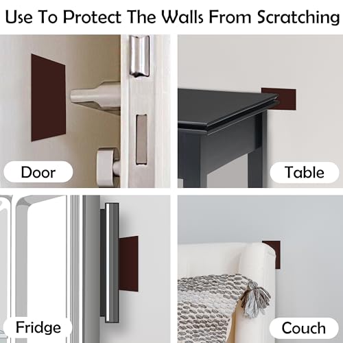 Rubber Bond Self-Adhesive Rubber Wall Outlet Cover Plate 5 Pack - Easy to Apply Peel & Stick Drywall Hole Patch - 5x3 Inch Screwless Blank Wall Plate Cover - Premium Hole Cover (Dark Brown, 5x3 Inch) - color: Dark Brown, size: 5x3 Inch Rectangular