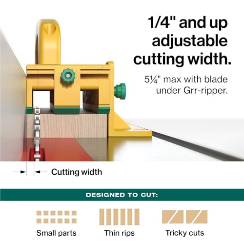 MICROJIG GRR-RIPPER GR-100 3D Table Saw Pushblock, Yellow - style: Classic