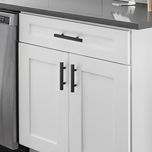 Ravinte Hardware Matte Black Cabinet Handles Drawer Pulls 3 Inch CC 10 Pack - color: Matte Black Square T-Shaped, size: 3" Hole Center