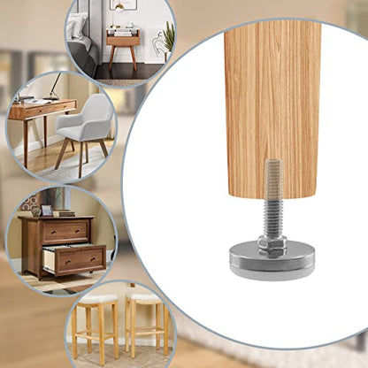 4Pcs M10 Thread Furniture Levelers M10 Table Leveling Feet Adjustable Leveler Feet Screw On Furniture Glide Leveling for Chairs, Table, Cabinets, M10 x 38mm Thread Rod - size: M10 x 38mm, 4Pcs