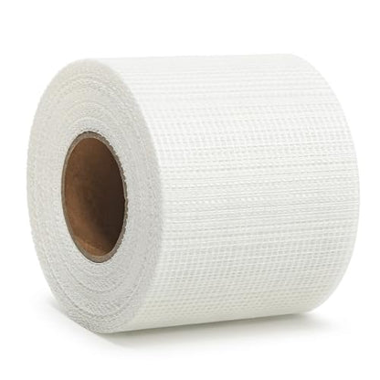 QILIMA Self-Adhesive Fiberglass Drywall Joint Mesh Tape, Fiber Mesh Crack Patch Wall Repair Fabric,4 Inch by 148 Feet White - size: 4Inch x 148 Feet