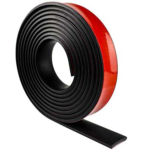 LSGCQ Neoprene Rubber Strips with Adhesive Backing Rubber Sheets - size: 1” Wide x 1/8" Thick x 40' Long