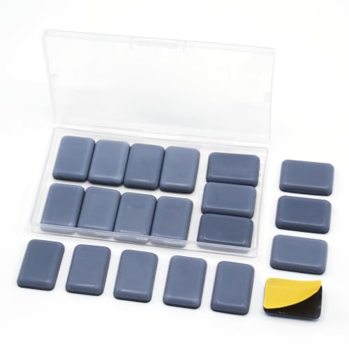 20-Pack Furniture Sliders for Carpet and Hardwood, 1-3/8 x 1 Inch - size: 1-3/8 x 1 Inch