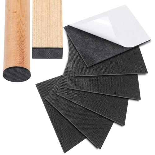 CHUNZEXI Non-Slip Rubber Furniture Pads, 6 Pack 5 x 4 Inch Rectangular - size: 5x4 inch 6 Rectangular