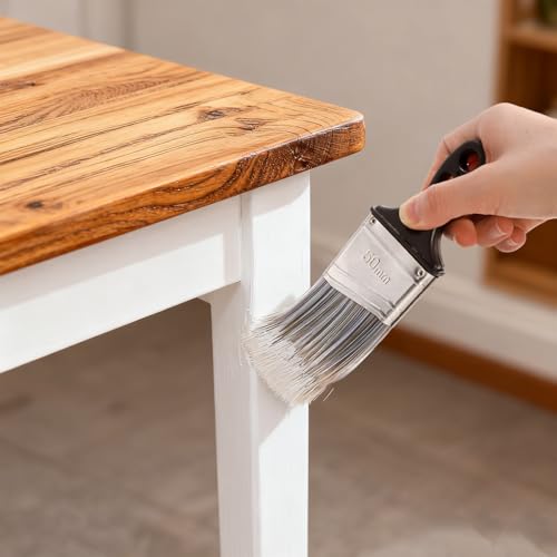 6 Pack 2 Inch Angled Paint Brush with Short Handle