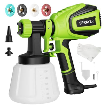 VONFORN Paint Sprayer for House Painting,700W HVLP Spray Gun Easy to Clean - color: Grass Green