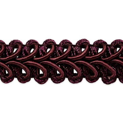 Gimp/Woven Braid Trim by The Yard (Eggplant) - color: Eggplant