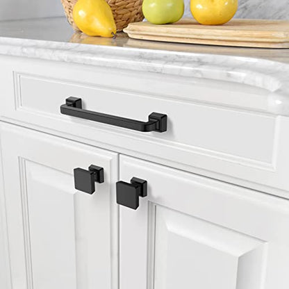 Amerdeco 10 Pack Matte Black Cabinet Knobs 1.2" - color: Matte Black, size: Knob