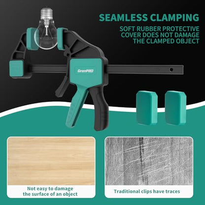 GRENPRO 8-Pack Bar Clamps for Woodworking, 12" and 6" Bar Clamps