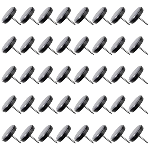 1" Nail on Furniture Sliders Chair Sliders Glides Wooden Furniture Movers Move Your Furniture Easily & Safety - Best Chair Leg Floor Protectors for Hardwood Floors & Carpets