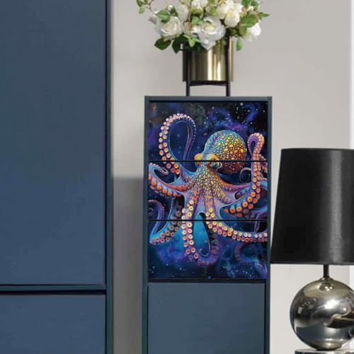 Peacoblue Big Octopus Rub On Transfers for Furniture Craft 6"x12" - style: Big Octopus