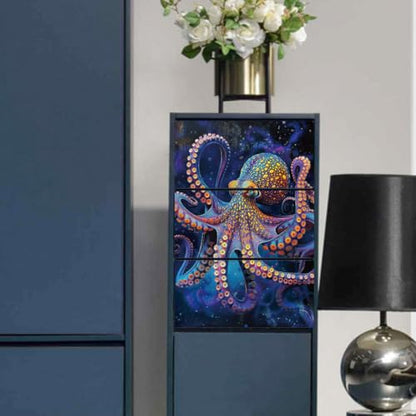 Peacoblue Big Octopus Rub On Transfers for Furniture Craft 6"x12" - style: Big Octopus