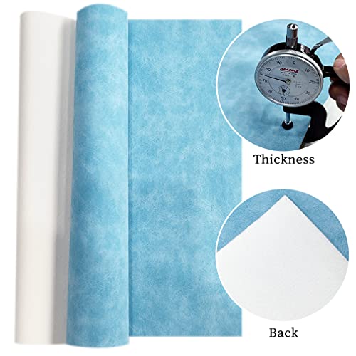 XHT 30 x 135 cm Suede PU Faux Leather Fabric, Soft Smooth Crafts Synthetic Fabric for DIY Handicraft Wallets Bags Making (Sky Blue) - color: Sky Blue