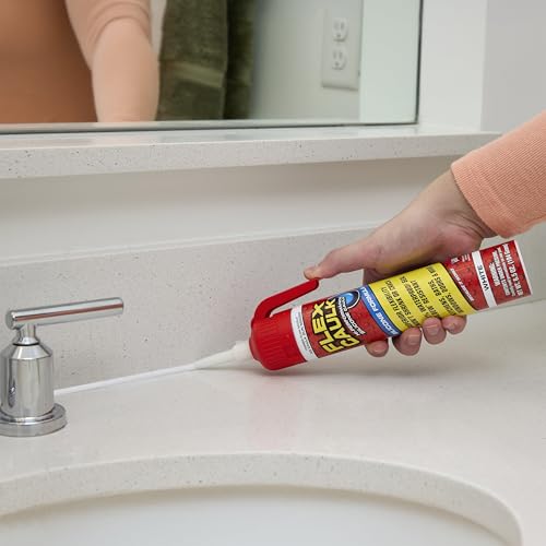 Flex Caulk Silicone Waterproof Sealant, White, 6.5 oz, 1-Pack - style: Silicone, White, 6.5 oz, 1-Pack