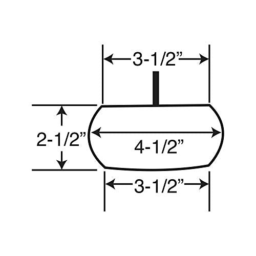 2-1/2 in. x 4-1/2 in. Stained Cherry Solid Hardwood Round Bun Foot | 4 Pack with 4 Free Insert Nuts and Drill Bit