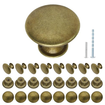 24 Pcs 30mm, Antique Brass Kitchen Cabinet Knobs - color: Antique Brass, size: 24 Pcs