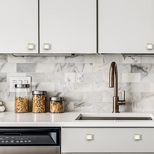 Ravinte Hardware Gold Cabinet Pulls, Single Hole, 5 Pack - color: Brushed Nickel, size: Single Hole