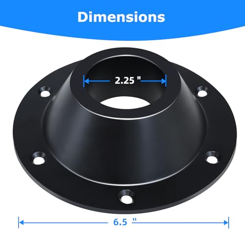 RV Table Base Mount, Camper Aluminum RV Table and Floor Mounting Base - color: Black Aluminum - 4 Pack