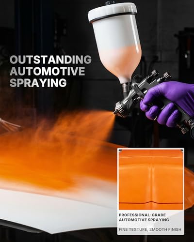 Tilswall Pinto LVLP Spray Gun for Car Painting, Basic Kit - color: Deep Gray