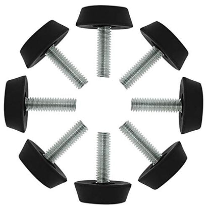 uxcell M6 x 20 x 25mm Furniture Glide Leveling Feet Adjustable Leveler Floor Protector for Table Desk Leg 8 Pack
