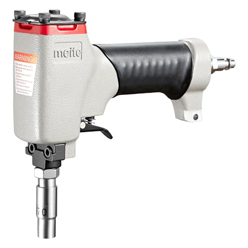 meite 1170 Pneumatic Deco Nail Gun 7/16 Inch (11.7mm) Head Diameter Air Decorative Tack Nailer Pins Nailer for Sofa Leather, Upholstering Furniture - style: 29/64-Inch Head Diameter Nailer