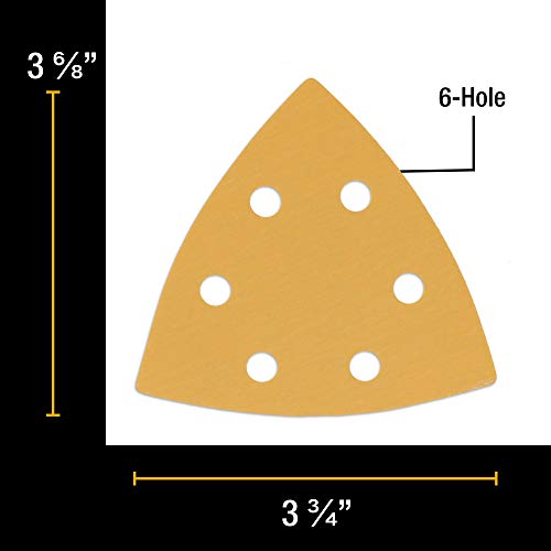 Dura-Gold Premium Triangle Oscillating Mouse Sanding Sheets - 1500 Grit - size: 1500-Grit