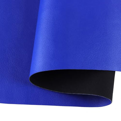 Leather and Imitation Leather,Vinyl Faux Leather Sheets - color: Royal Blue, size: 1 Yard