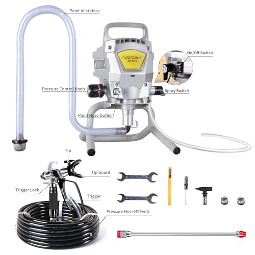 DOTOOL Airless Paint Sprayer, 950W 3300PSI High Pressure Paint Sprayer Gun